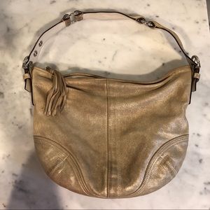 Coach Hobo Handbag in Gold